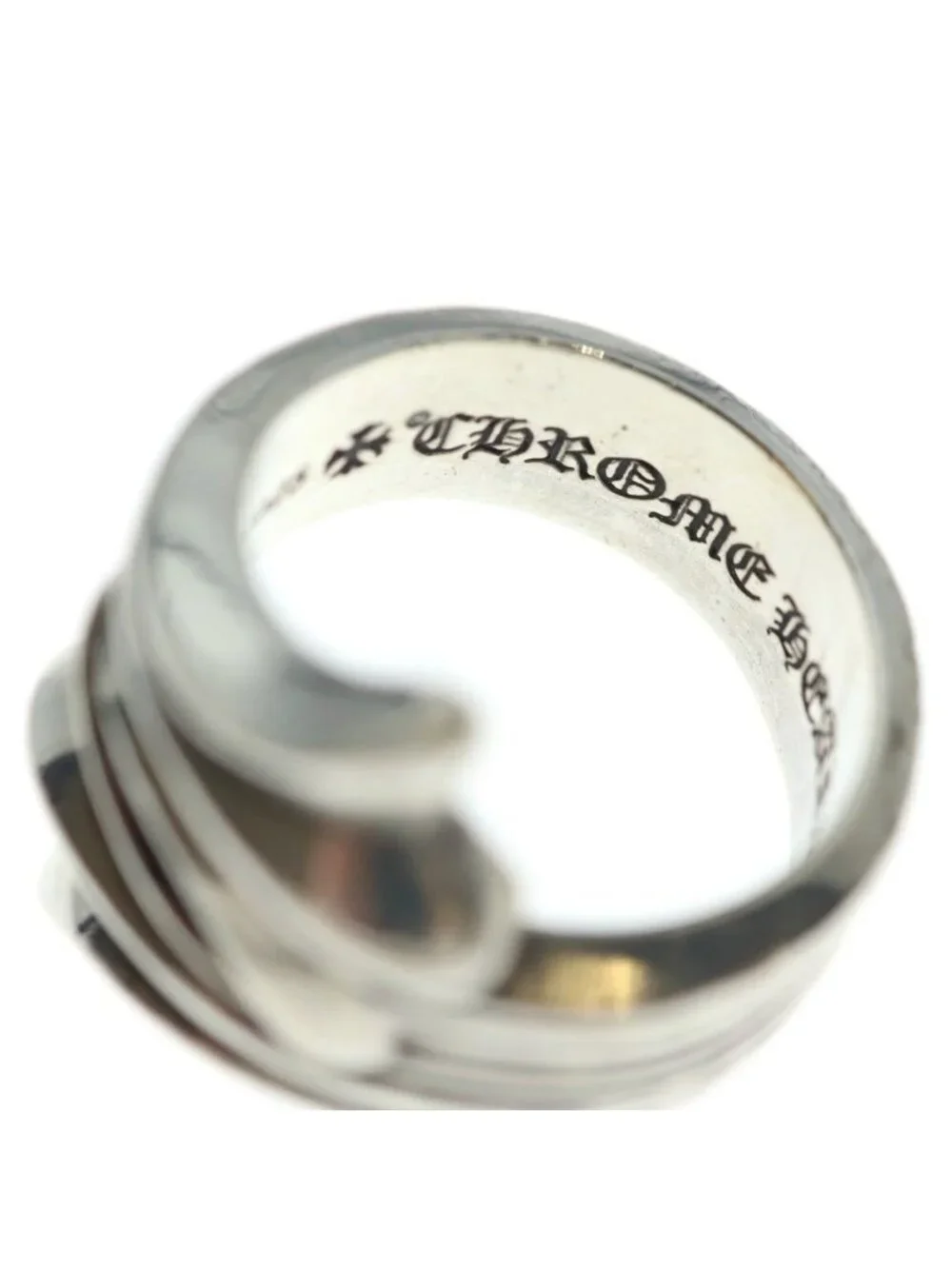 Chrome Hearts Cross Tail Ring Silver
